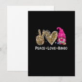 ピースラブビンゴ 面白いビンゴラバー ラッキービンゴ グノ 招待状 (正面/裏面)