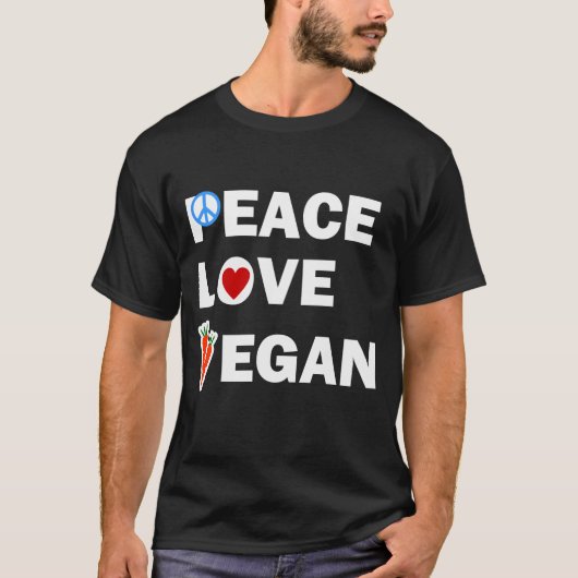 ピースラブビーガン Tシャツ (正面)