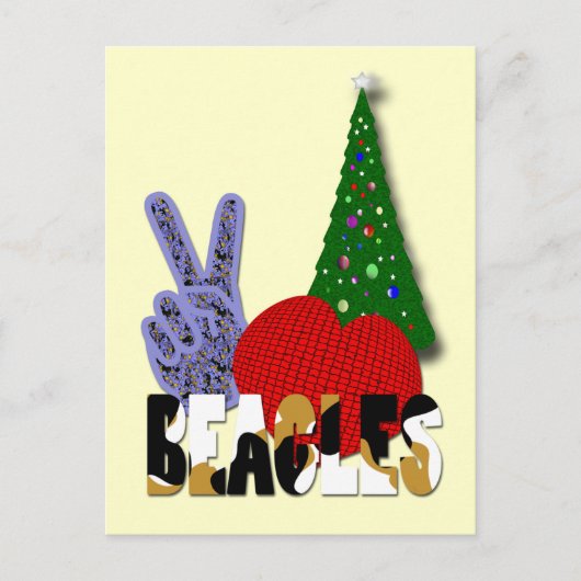 ピースラブビーグル シーズンポストカード (正面)