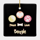 ピースラブビーグル セラミックオーナメント (裏面)