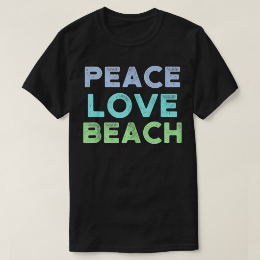 ピースラブビーチ 動揺して Tシャツ (デザイン正面)