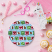 ピースラブビーバー ペーパープレート (パーティー)