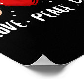 ピースラブビールポンビールポン飲料ゲームおもしろい ポスター (角)