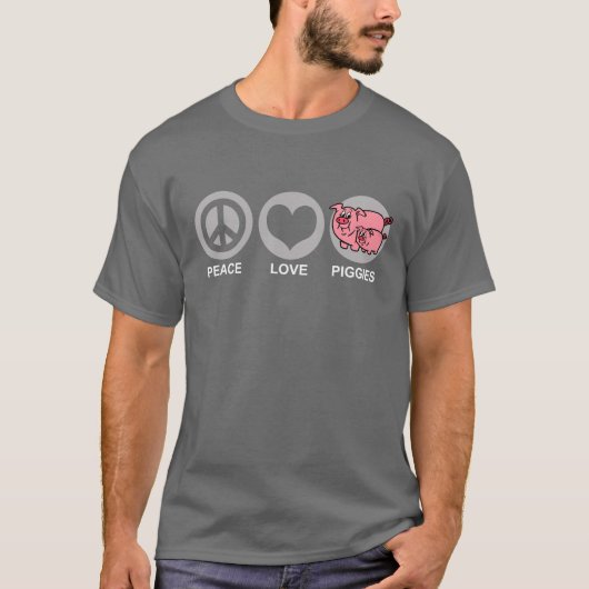 ピースラブピギー Tシャツ (正面)