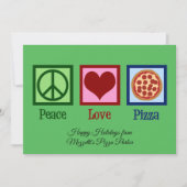 ピースラブピザパーラーカスタムクリスマス シーズンカード (正面)