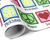 ピースラブピックボールかわいいクリスマス ラッピングペーパー (ロールコーナー)