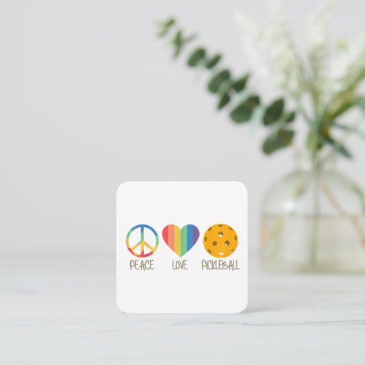 ピースラブピックボール スクエア名刺 (スタンド正面)