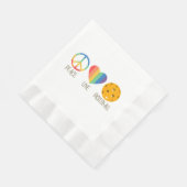 ピースラブピックボール 縁ありランチョンナプキン (角)