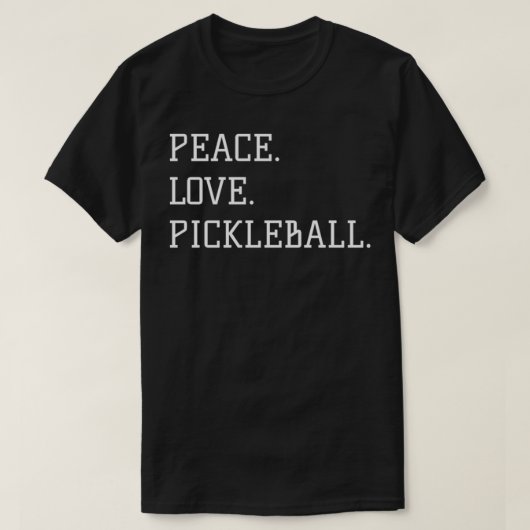 ピースラブピックボールPickleball coah Pickleball P Tシャツ (デザイン正面)