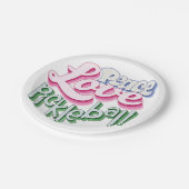 ピースラブピックルボール ペーパープレート (アングル)