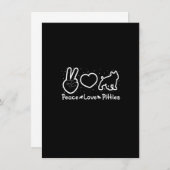 ピースラブピッツドッグクリスマス、ラブピットブルPr 招待状 (正面/裏面)