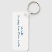 ピースラブピラティスインストラクターかわいいパーソナライズされた キーホルダー (裏面)