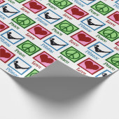 ピースラブピラティス先生かわいいクリスマス ラッピングペーパー (角)