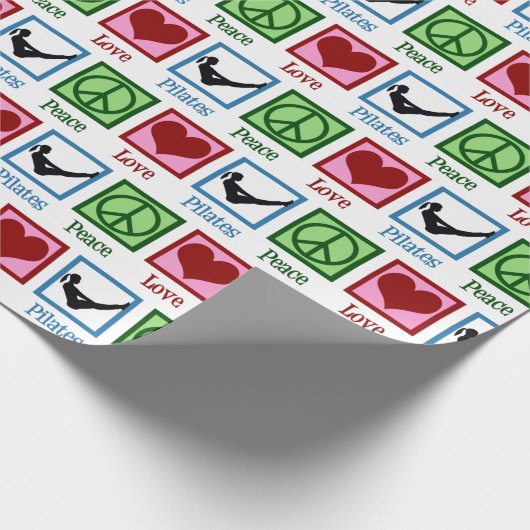 ピースラブピラティス先生かわいいクリスマス ラッピングペーパー (角)