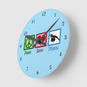 ピースラブピラティス ラウンド壁時計 (傾斜)