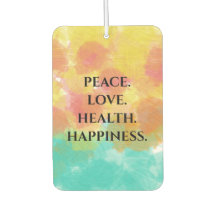 ピースラブピンクイエローターコイズ水彩