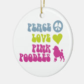 ピースラブピンクプードルオーナメントカスタマイズ, セラミックオーナメント (左)