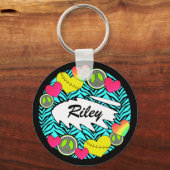 ピースラブファストピッチキーチェーン キーホルダー (正面)