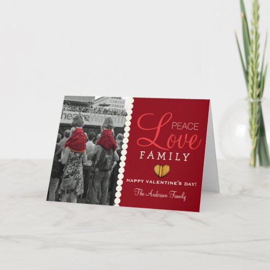 ピースラブファミリーバレンタインズデイカード シーズンカード (正面)