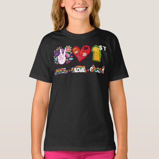 ピースラブファースト分隊新学期 Tシャツ (正面)