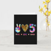 ピースラブフィフグレード分隊新学期ギフト カード (黄色い花)