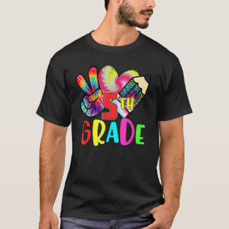 ピースラブフィフグレード絞り染め5th学生ティーシュ tシャツ