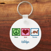 ピースラブフェレット キーホルダー (正面)