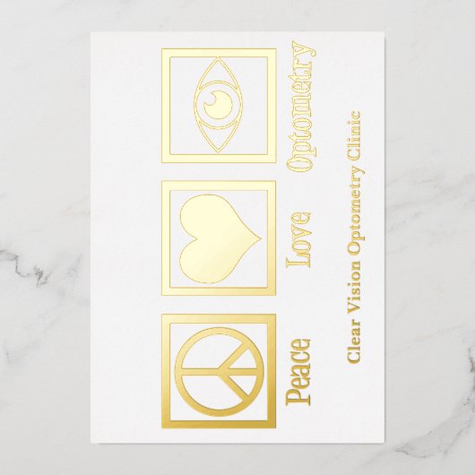 ピースラブフォトメトリックカスタム金ゴールド 箔シーズンカード (正面)