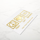 ピースラブフォトメトリックカスタム金ゴールド 箔シーズンカード (回転した状態)