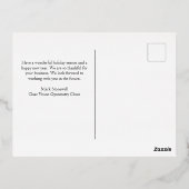 ピースラブフォトメトリックカスタム金ゴールド 箔シーズンポストカード (裏面)