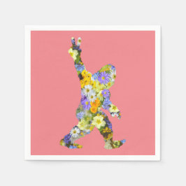 ピースラブフローラビッグフット スタンダードカクテルナプキン
