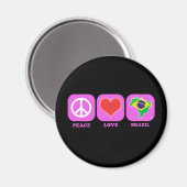 ピースラブブラジル マグネット (正面/裏面)