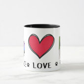 ピースラブプグペアカップ マグカップ (中央)