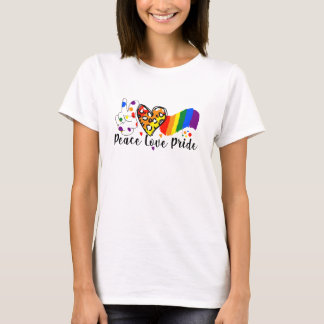 ピースラブプライドレオパレボーレインボーLGBTQ+ゲイプライド Tシャツ
