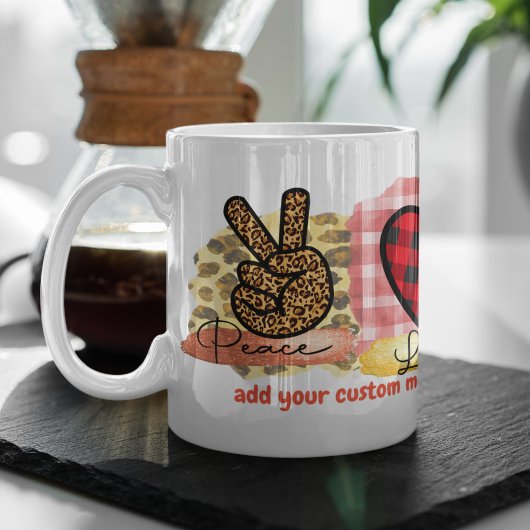 ピースラブプードルペットドッグブリードラバー犬のオーナー コーヒーマグカップ