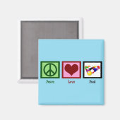 ピースラブプール |ビリヤーカッコいいド マグネット (正面/裏面)