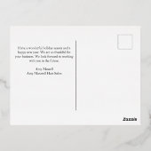 ピースラブヘアカットカスタム美容師サロン金ゴールド 箔シーズンポストカード (裏面)