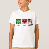 ピースラブベジタリアンキッズ Tシャツ (正面)