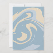 ピースラブベビーワイルドフラワーレトロ男の赤ちゃんシャワー 招待状 (裏面)