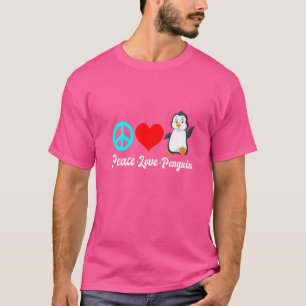 ピースラブペンギンキッズペンギンバード Tシャツ