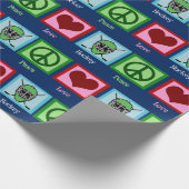 ピースラブホッケープレイヤー誕生日 ラッピングペーパー (角)