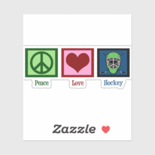ピースラブホッケーマスク シール
