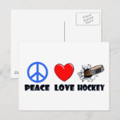 ピースラブホッケー ポストカード (正面/裏面)