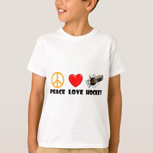 ピースラブホッケー Tシャツ (正面)