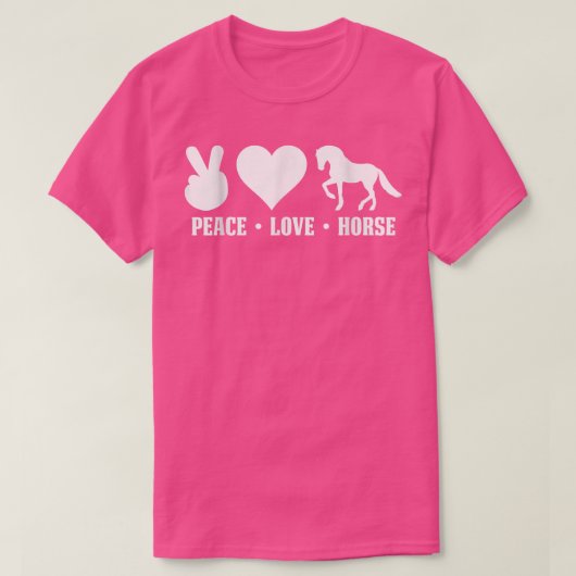 ピースラブホース Tシャツ (デザイン正面)