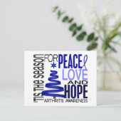 ピースラブホープクリスマスホリデー関節炎 シーズンポストカード (スタンド正面)