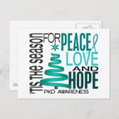 ピースラブホープクリスマスホリデーPKD シーズンポストカード (正面/裏面)