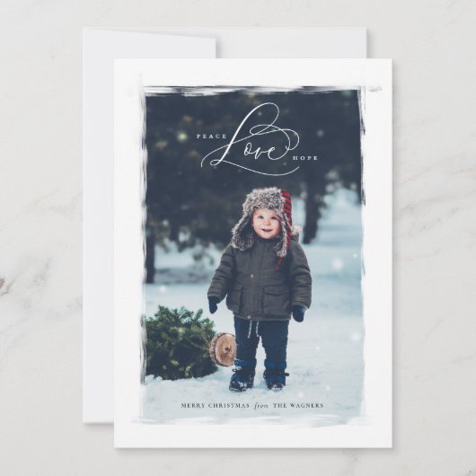 ピースラブホープファミリーホリデーレター シーズンカード (正面)