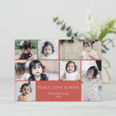 ピースラブホープ写真クリスマスホリデーカード シーズンカード (スタンド正面)