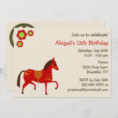 ピースラブポニーズガールズ誕生日招待状 招待状 (正面/裏面)